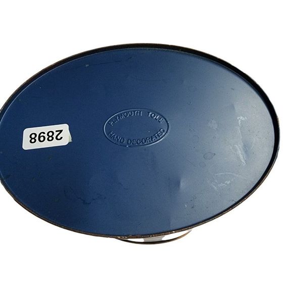 Vintage Plymouth Trash Can Waste Basket Duck Fly Fishing Mens Office Study MCM - Picture 6 of 10